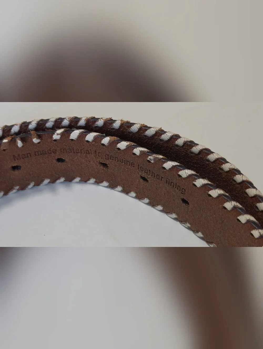 Nocona Brown Leather Belt with Rhinestone Buckle & Embroidery Scroll Size L